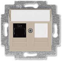 Розетка компьютерная без рамки ABB EPJ Levit 1-м. RJ45 5e кофе макиато картинка